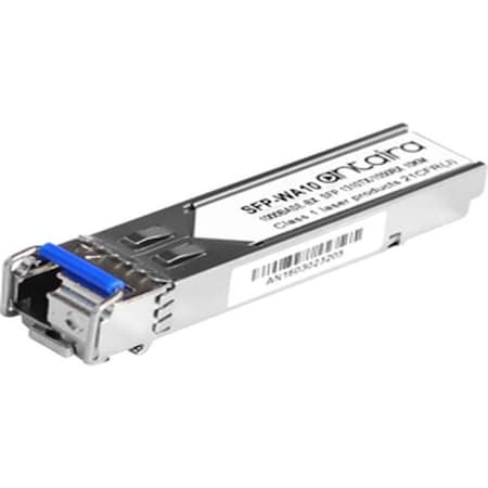 Antaira 1.25G Gigabit SFP Transceiver WDM-A, SM/LC/10KM/11.0dB/TX:1310nm RX:1550nm, -40 DegreesC85 DegreesC SFP-WA10-T